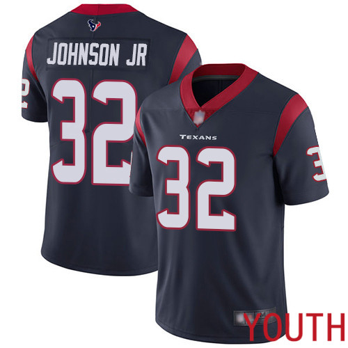 Houston Texans Limited Navy Blue Youth Lonnie Johnson Home Jersey NFL Football #32 Vapor Untouchable->youth nfl jersey->Youth Jersey